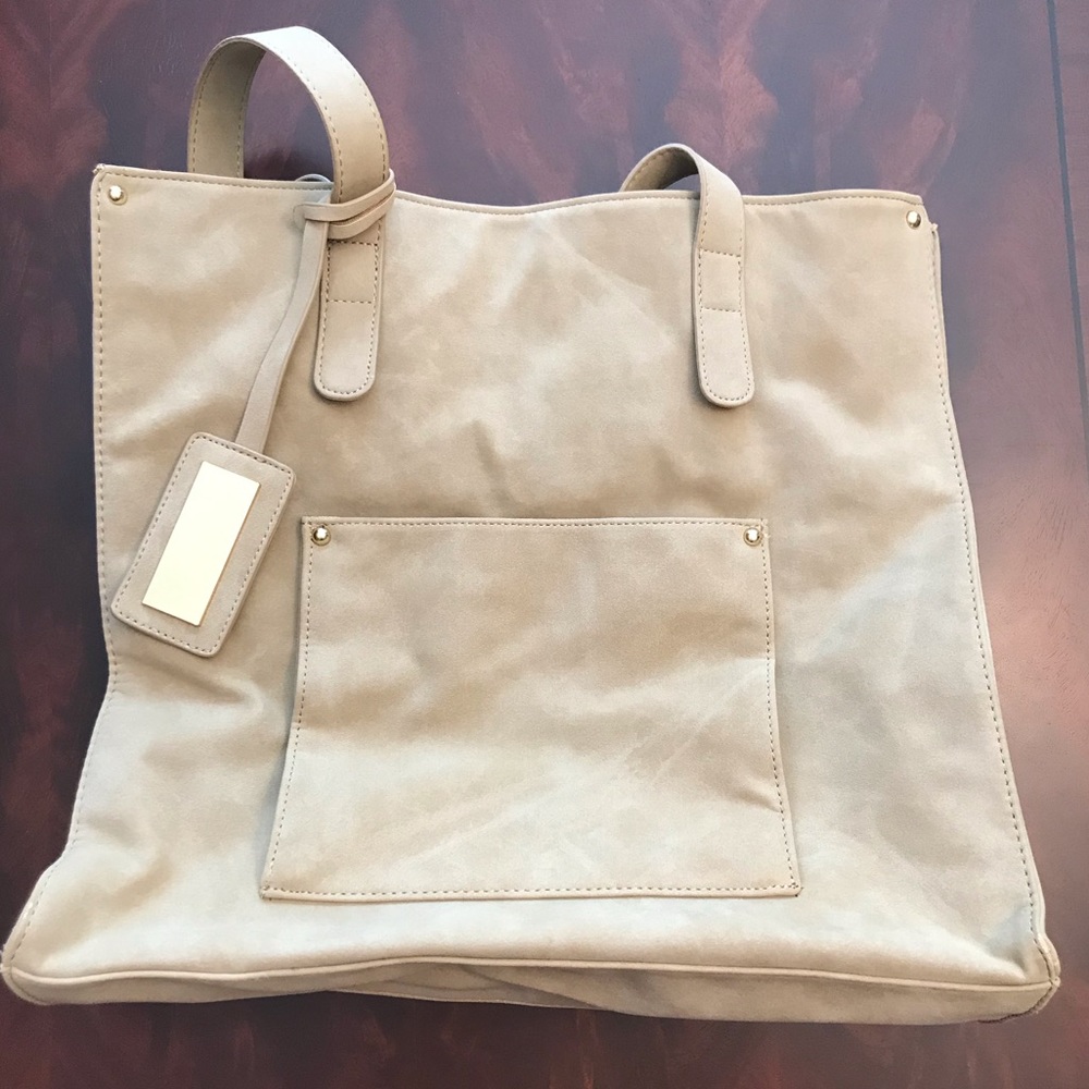 Forever 21 Tan Suede Tote Bag/Hand Bag/Purse